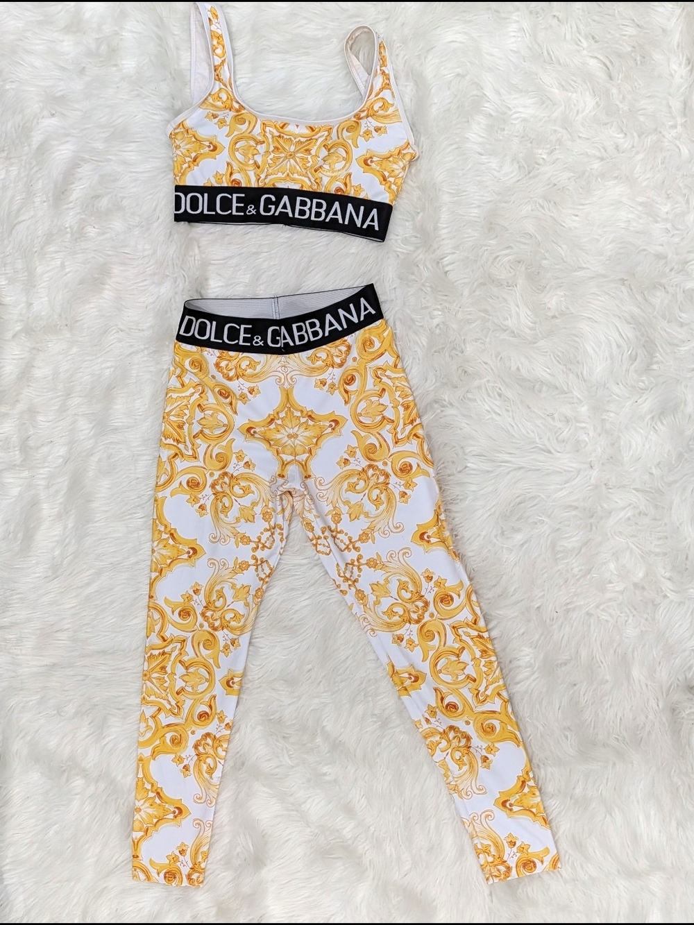 Dolce & Gabbana Yellow And White 2 Piece
